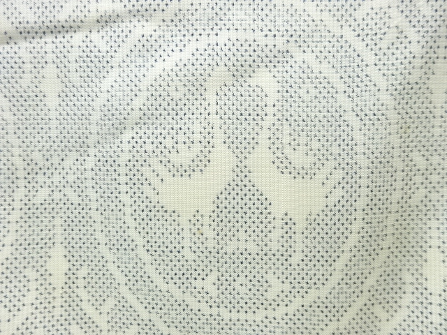 JAPANESE KIMONO / ANTIQUE KIMONO / SHIRO OSHIMA TSUMUGI / WOVEN ROUNDEL & BIRDS